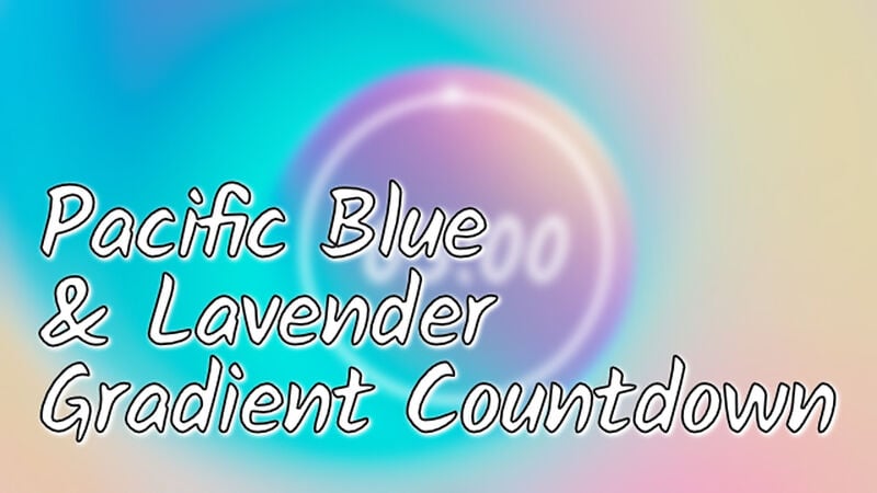 Pacific Blue Lavender Gradient 5-Minute Countdown